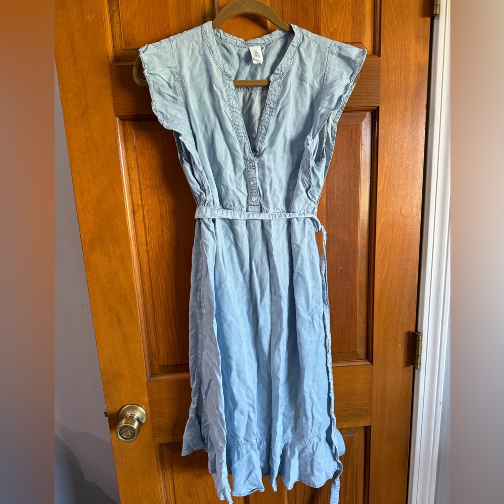 Denim maternity dress